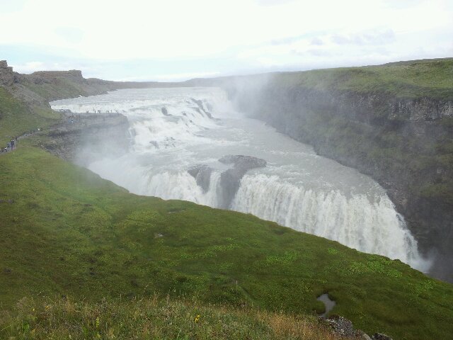 Der Gullfoss Wasserfall