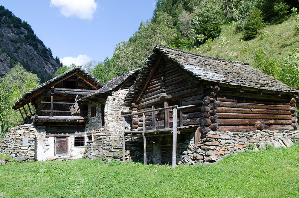 Historische Siedlung im Valle Maggia